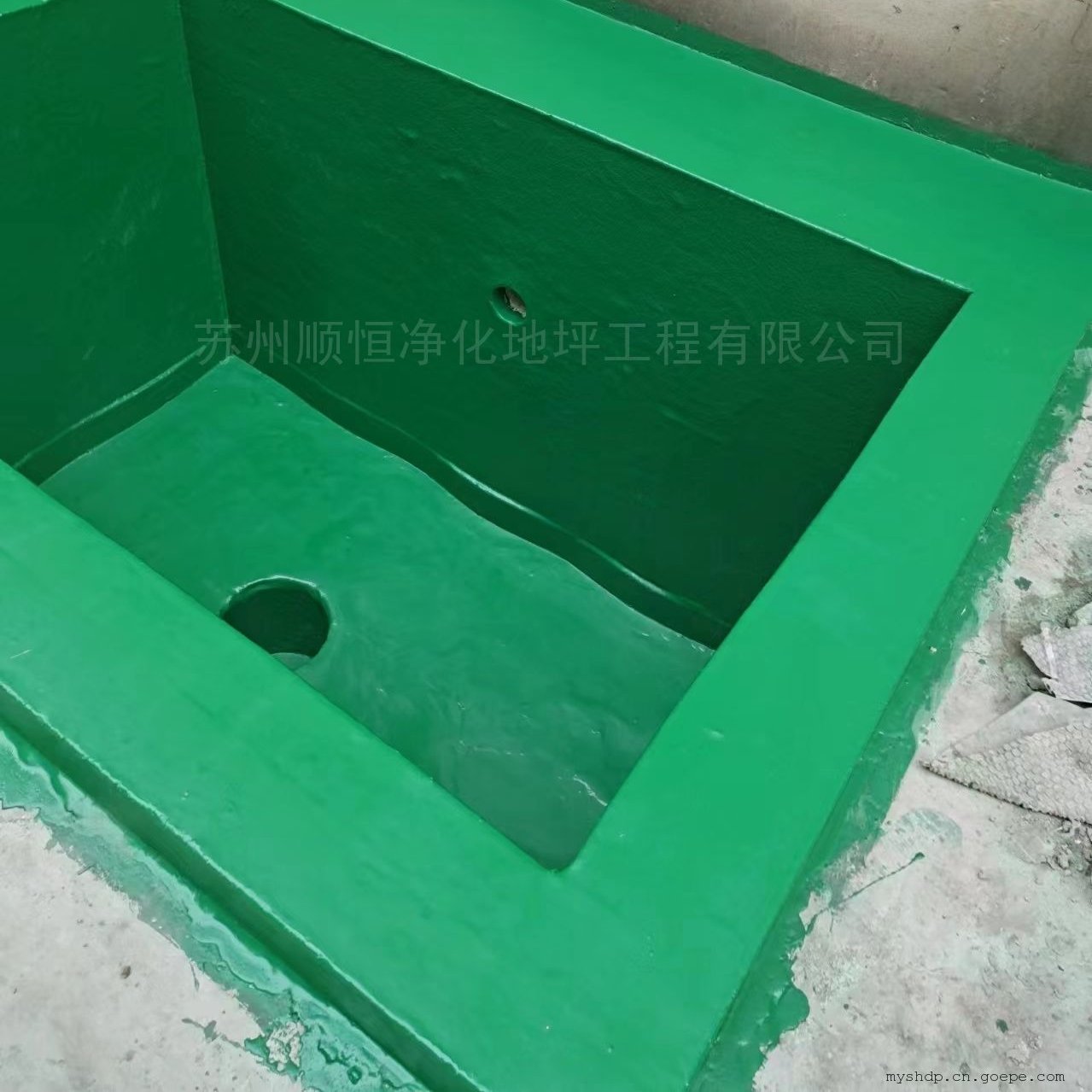 盐 城frp污水池防腐,耐酸碱乙烯基重防腐地坪，玻璃钢防腐工程
