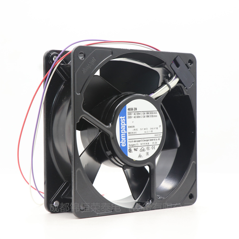 ebmpapst德国全金属轴流风机230V 17W 暖通空调散热风扇4656ZH