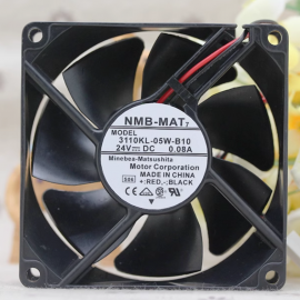NMB3110KL-05W-B108025 8cm 24V 0.08A安靜耐用變頻器散熱風(fēng)扇