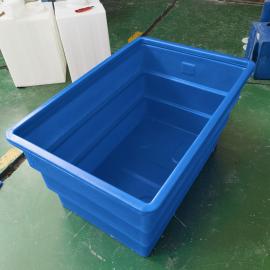 华社滚塑布草车洗涤中心衣物运输耐撞加厚500L异形餐具车