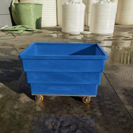 华社布草车滚塑全新料洗涤公司运输500L异形餐具车加工