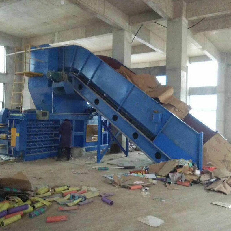 德贝斯160吨大包卧式半自动废纸打包机DLW-160T