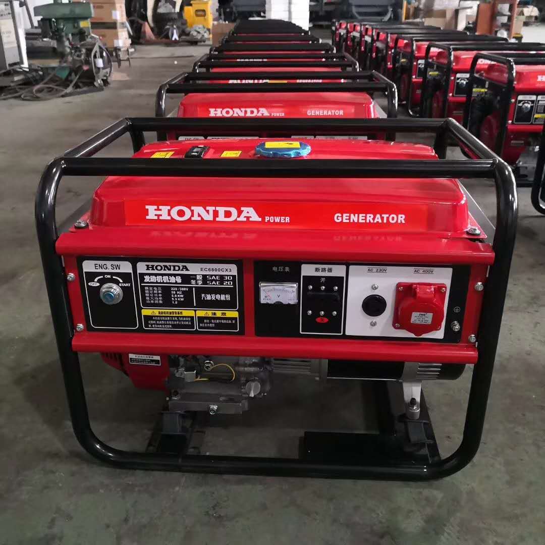 翰丝5KW风冷汽油发电机单相220V 小型纯铜电机电启动应急家用EC6500/E