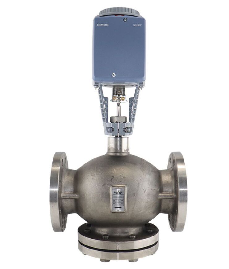 VVC45.80不锈钢304两通、三通调节阀 配套西门子执行器SKD62