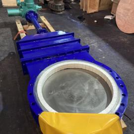 展業(yè)閥門(mén)大口徑電動(dòng)陶瓷刀閘閥 TC貼片 鑄鋼 電液動(dòng)不銹鋼干灰閥DMZ973TC-10C